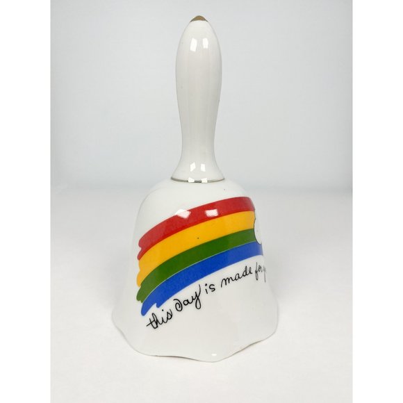 80’s vintage ceramic rainbow bell - Picture 2 of 6